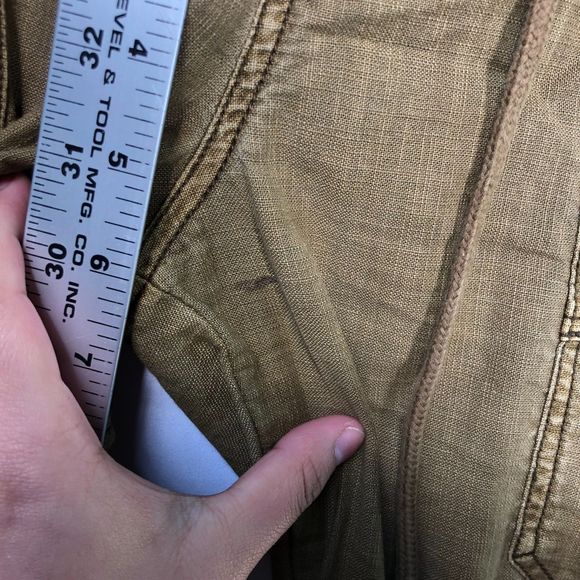 Free People Green Cargo Wide Leg Cropped Cuffed Hem Pants 0 - Picture 12 of 12